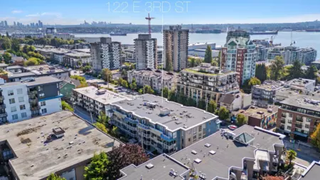 Outdoor Patio Photo of 409 122 E 3rd Street, North Vancouver, BC