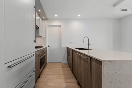 Kitchen Island Photo of 408 7638 Cambie Street, Vancouver, BC