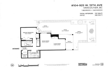 104 925 W 15th Avenue, Vancouver, BC, Vancouver — Apartment/Condo for sale