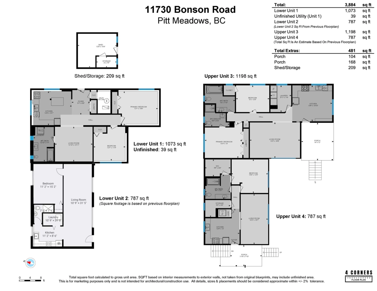 Guest Bathroom Photo of 11732 11730 Bonson Road, Pitt Meadows, BC
