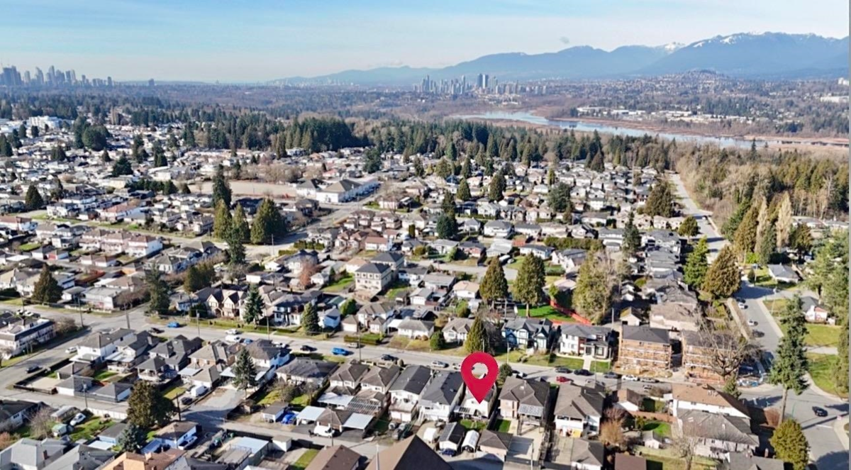 Aerial View of 8264 14th Avenue, Burnaby, BC
