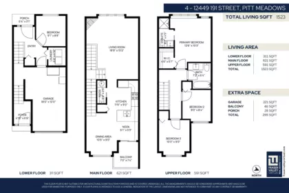 4 12449 191 Street, Pitt Meadows, BC, Pitt Meadows — Townhouse for sale