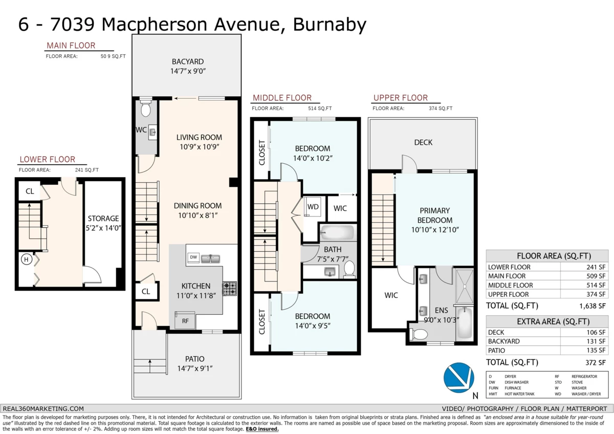 Guest Bathroom Photo of 6 7039 Macpherson Avenue, Burnaby, BC