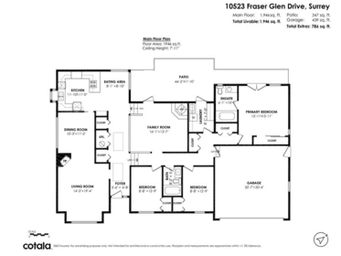 Aerial View of 10523 Fraserglen Drive, Surrey, BC