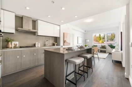Kitchen Island Photo of 302 4932 Cambie Street, Vancouver, BC