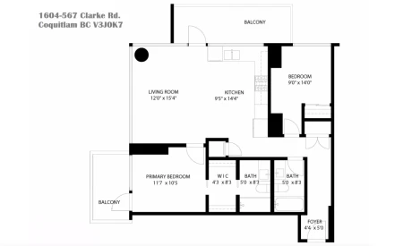 Entry Foyer Photo of 1604 567 Clarke Road, Coquitlam, BC