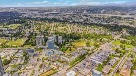 Aerial View of 331 10838 City Parkway, Surrey, BC