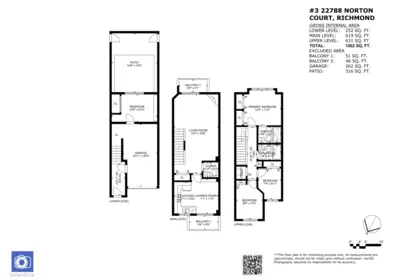 Exterior Rear Photo of 3 22788 Norton Court, Richmond, BC