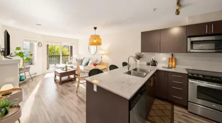Living Room Photo of 312 8915 202 Street, Langley, BC