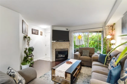 Living Room Photo of 2 1383 Brunette Avenue, Coquitlam, BC
