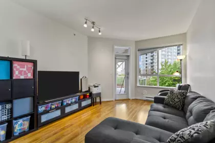 Family Room Photo of 408 3651 Foster Avenue, Vancouver, BC