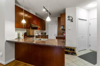 Kitchen Island Photo of 408 3651 Foster Avenue, Vancouver, BC