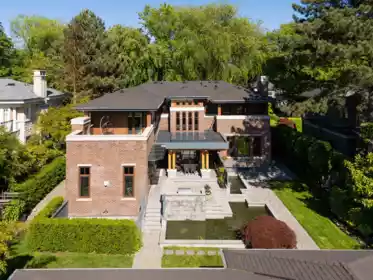 Aerial View of 5937 Churchill Street, Vancouver, BC