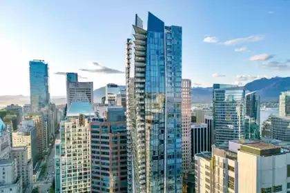 Aerial View of 2902 667 Howe Street, Vancouver, BC