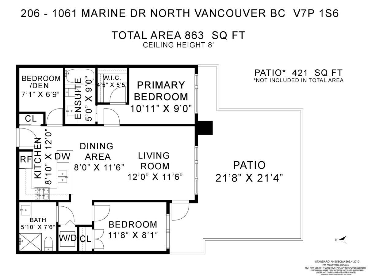 Backyard Photo of 206 1061 Marine Drive, North Vancouver, BC