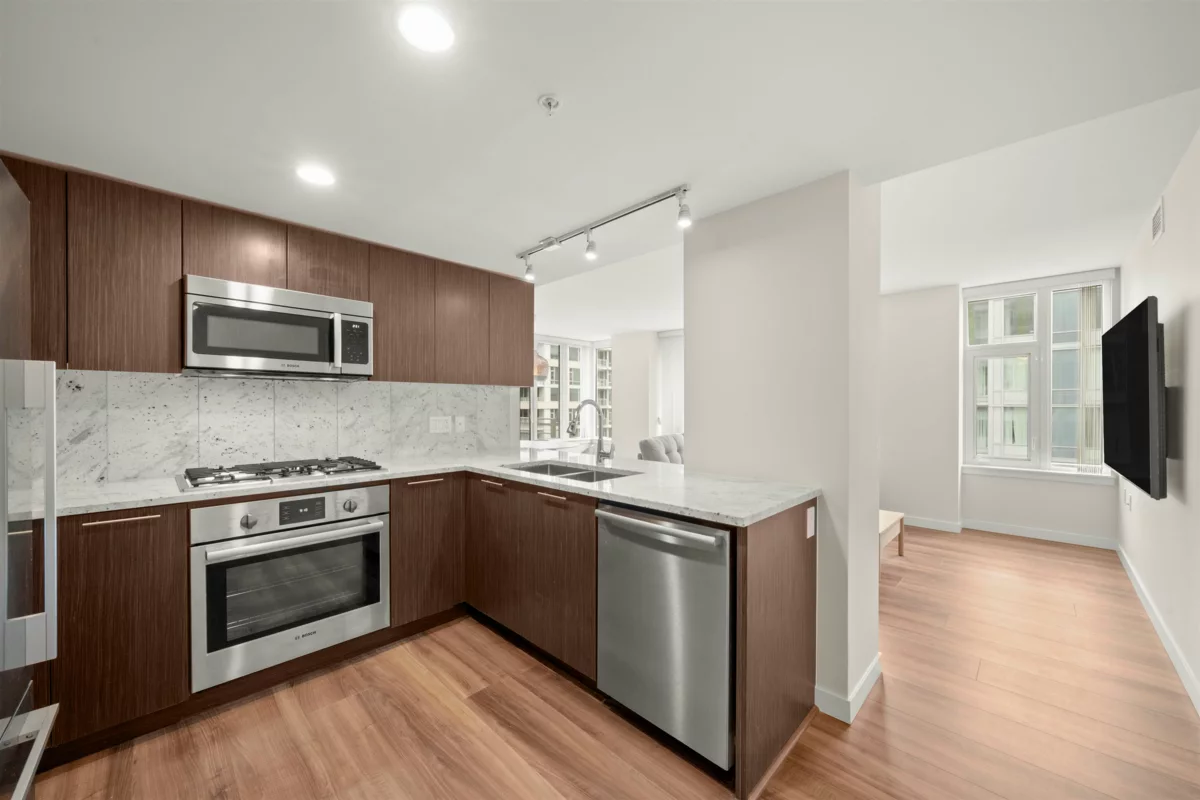 Living Room Photo of 809 8699 Hazelbridge Way, Richmond, BC