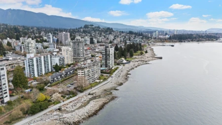 Aerial View of 9 1891 Marine Drive, West Vancouver, BC