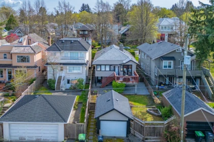 Aerial View of 4377 W 12th Avenue, Vancouver, BC