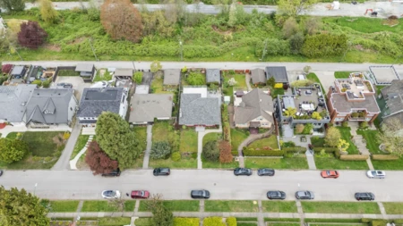 Aerial View of 3765 Edinburgh Street, Burnaby, BC