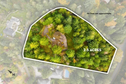 Aerial View of 675 Cates Lane, Bowen Island, BC