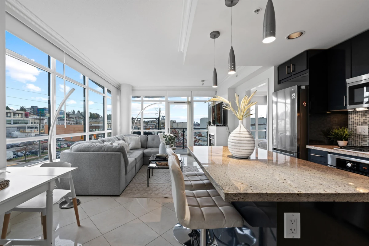 Family Room Photo of 502 172 Victory Ship Way, North Vancouver, BC