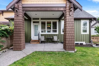Aerial View of 1 5882 Cowichan Street, Chilliwack, BC