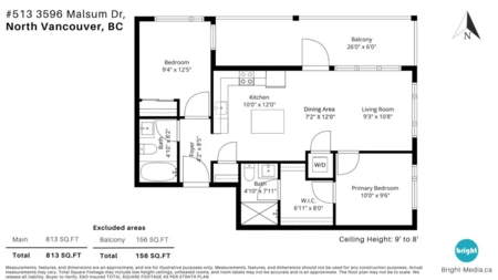 Aerial View of 513 3596 Malsum Drive, North Vancouver, BC