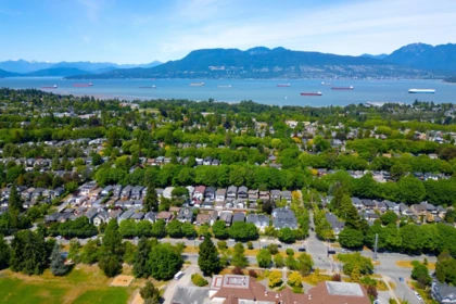 Aerial View of 4131 W 16th Avenue, Vancouver, BC