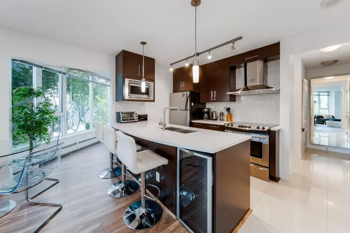 Living Room Photo of 301 689 Abbott Street, Vancouver, BC