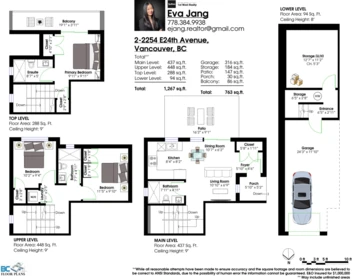 Primary Bedroom Photo of 2 2254 E 24th Avenue, Vancouver, BC